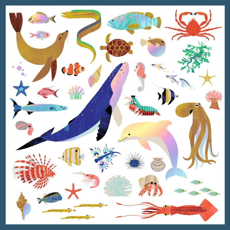 Ocean Metallic Stickers