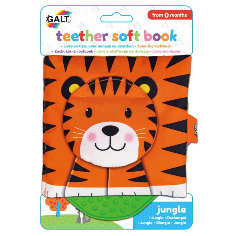 Galt Soft Book & Teether - Jungle