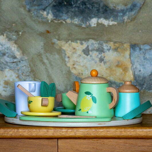 Wooden Afternoon tea Set