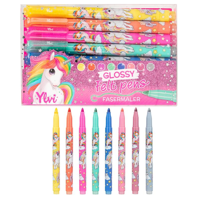 Ylvi Glossy Felt Pen Set