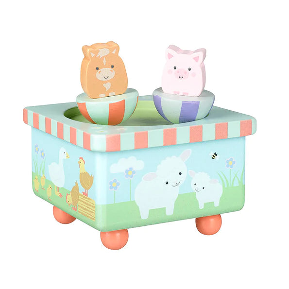 NEW! Farm Animal Music Box