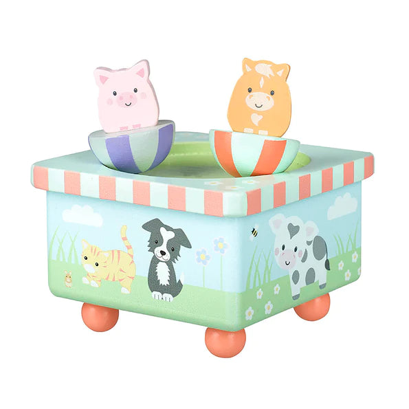 NEW! Farm Animal Music Box