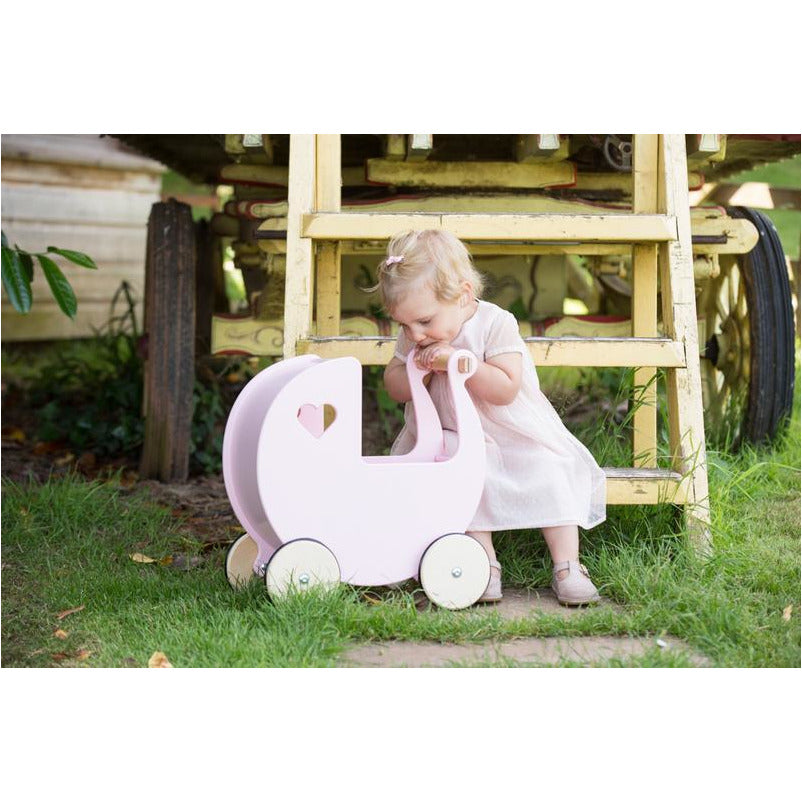 Wooden Pram - Pink