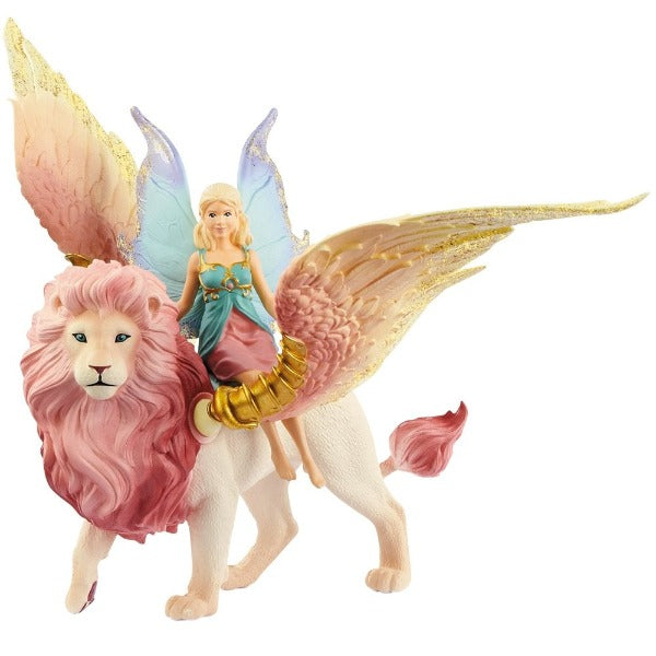 Fairy In Flight On Winged Lion