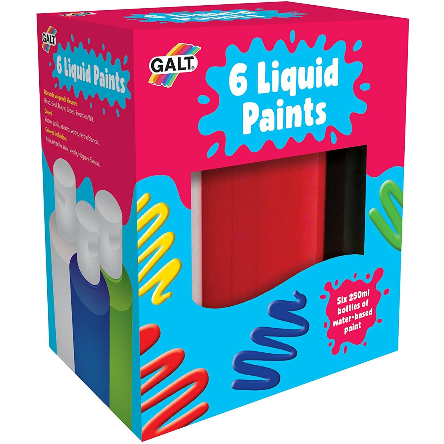 Six Liquid Washable Paints