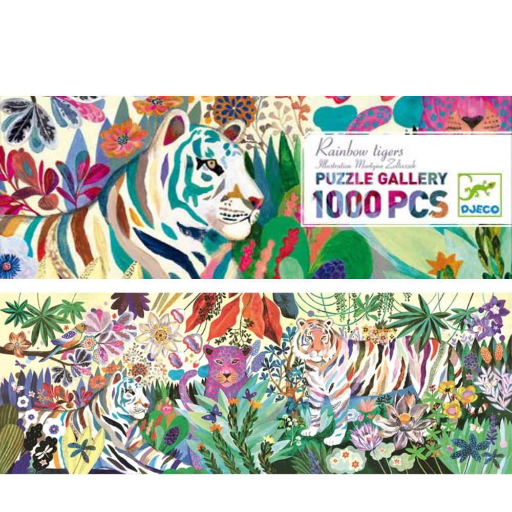 Rainbow Tigers 1000 Piece Jigsaw Puzzle