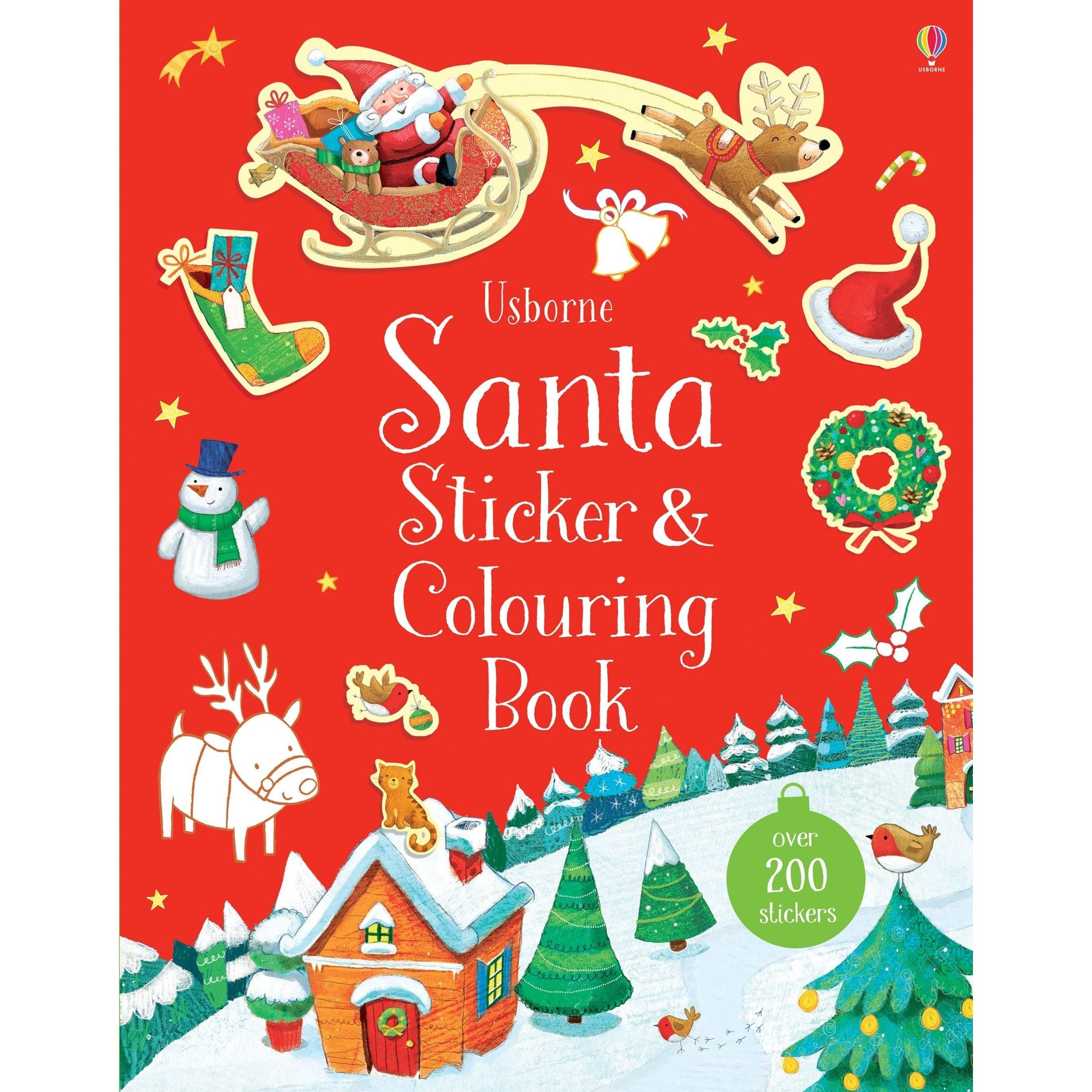 Santa Sticker & Colouring Book