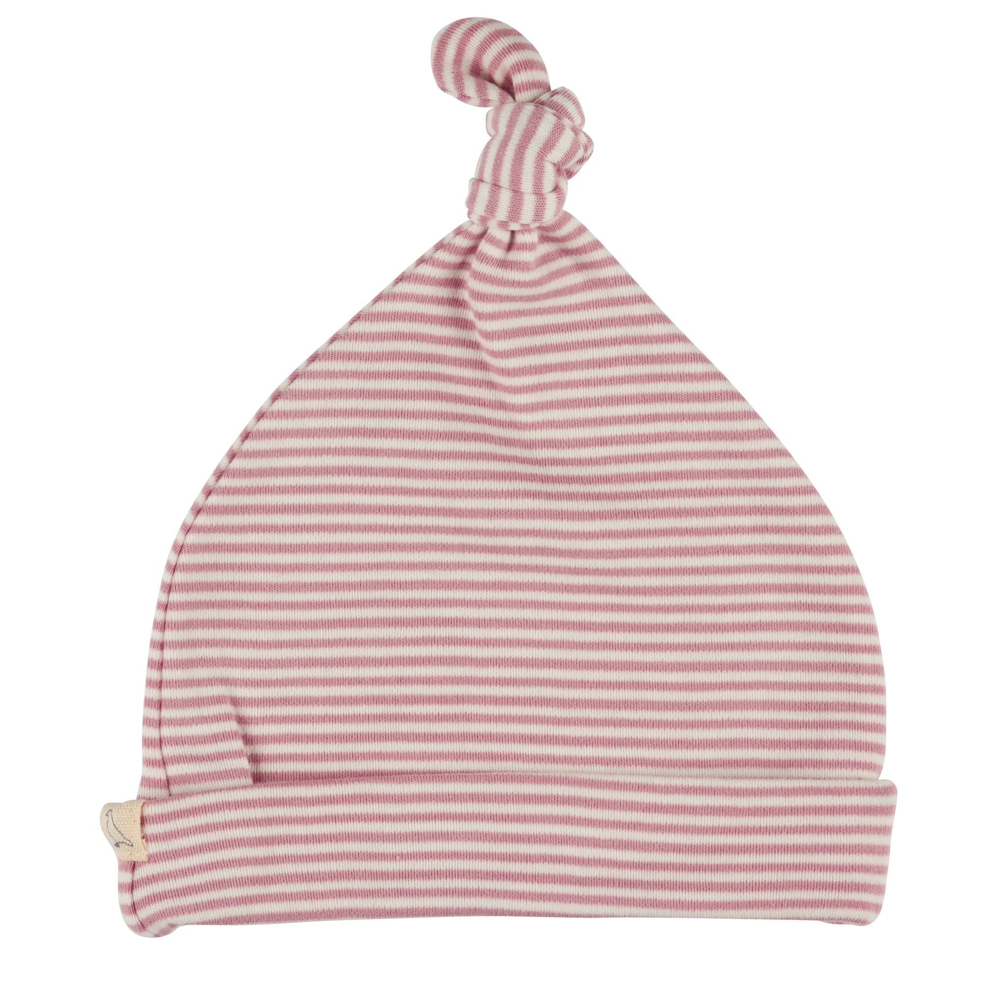Fine Stripe Pink Knotted Hat