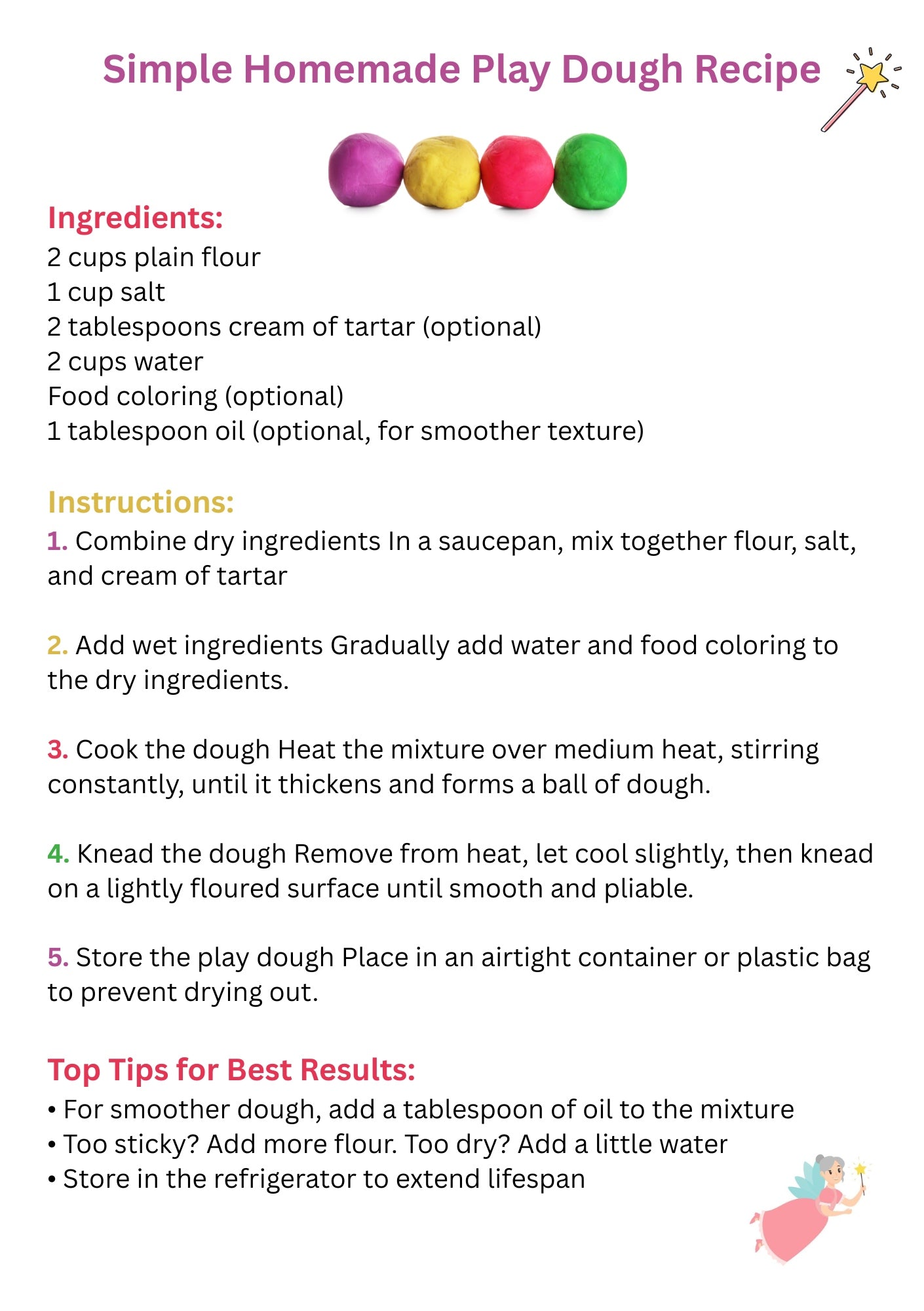 Eve's Play Dough recipe