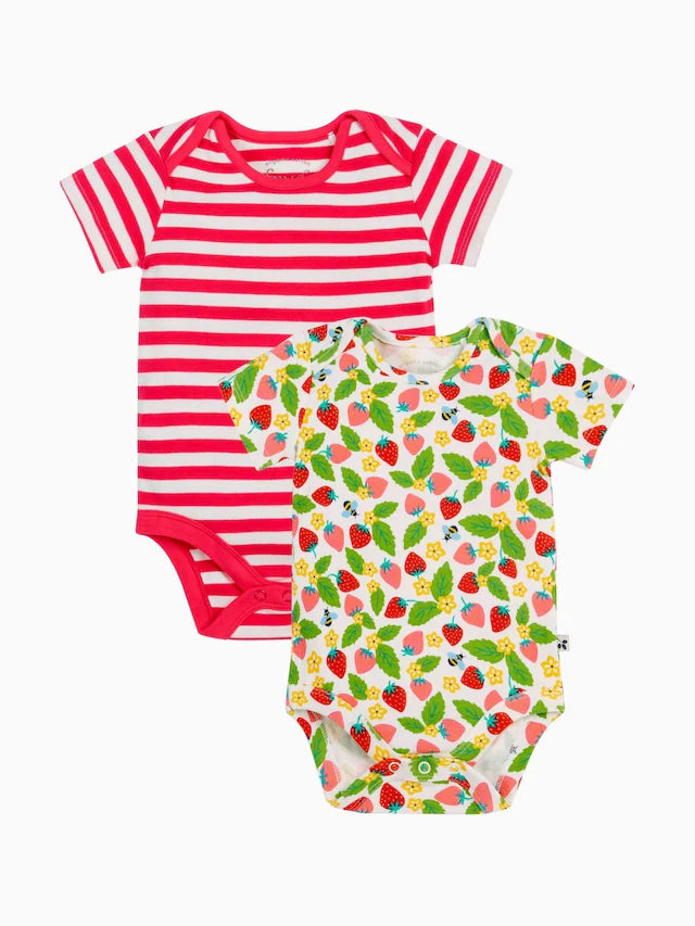 2 Pack Short Sleeve Body - Strawberry/Pink