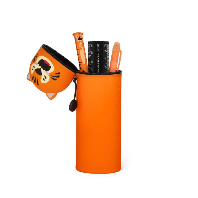 2-In-1 Silicone Pencil Case - Kawaii - Tiger