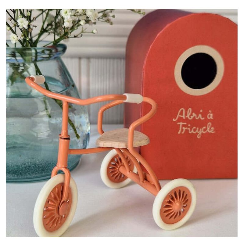 Maileg Tricycle Mouse - Coral