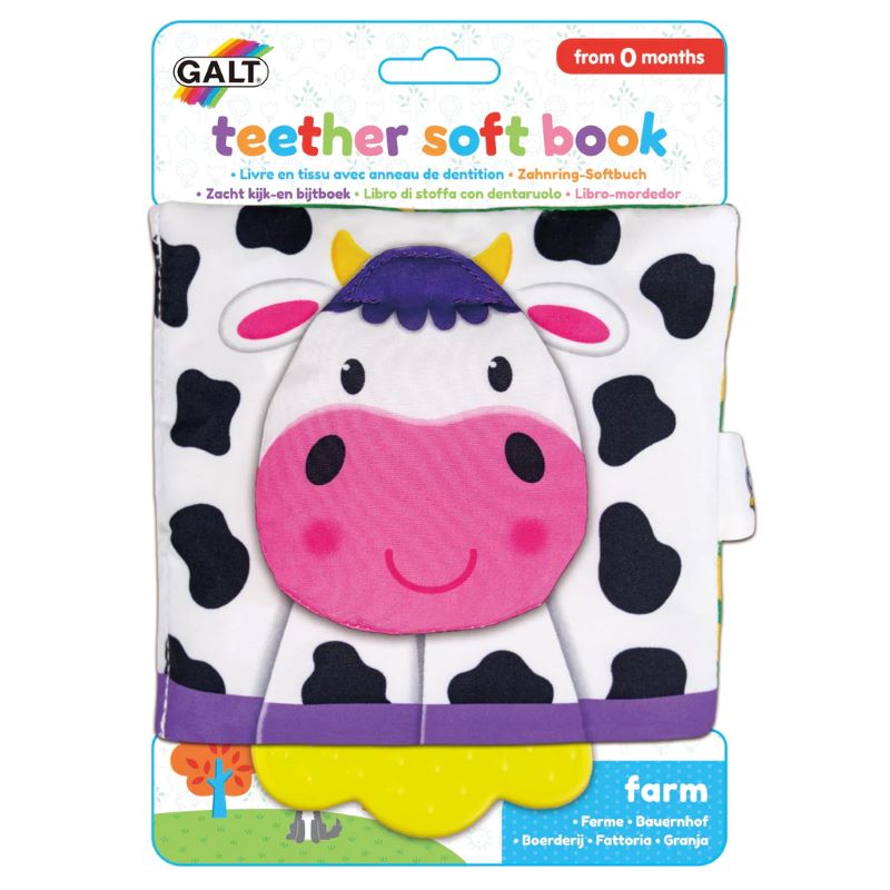 Galt Soft Book & Teether - Farm