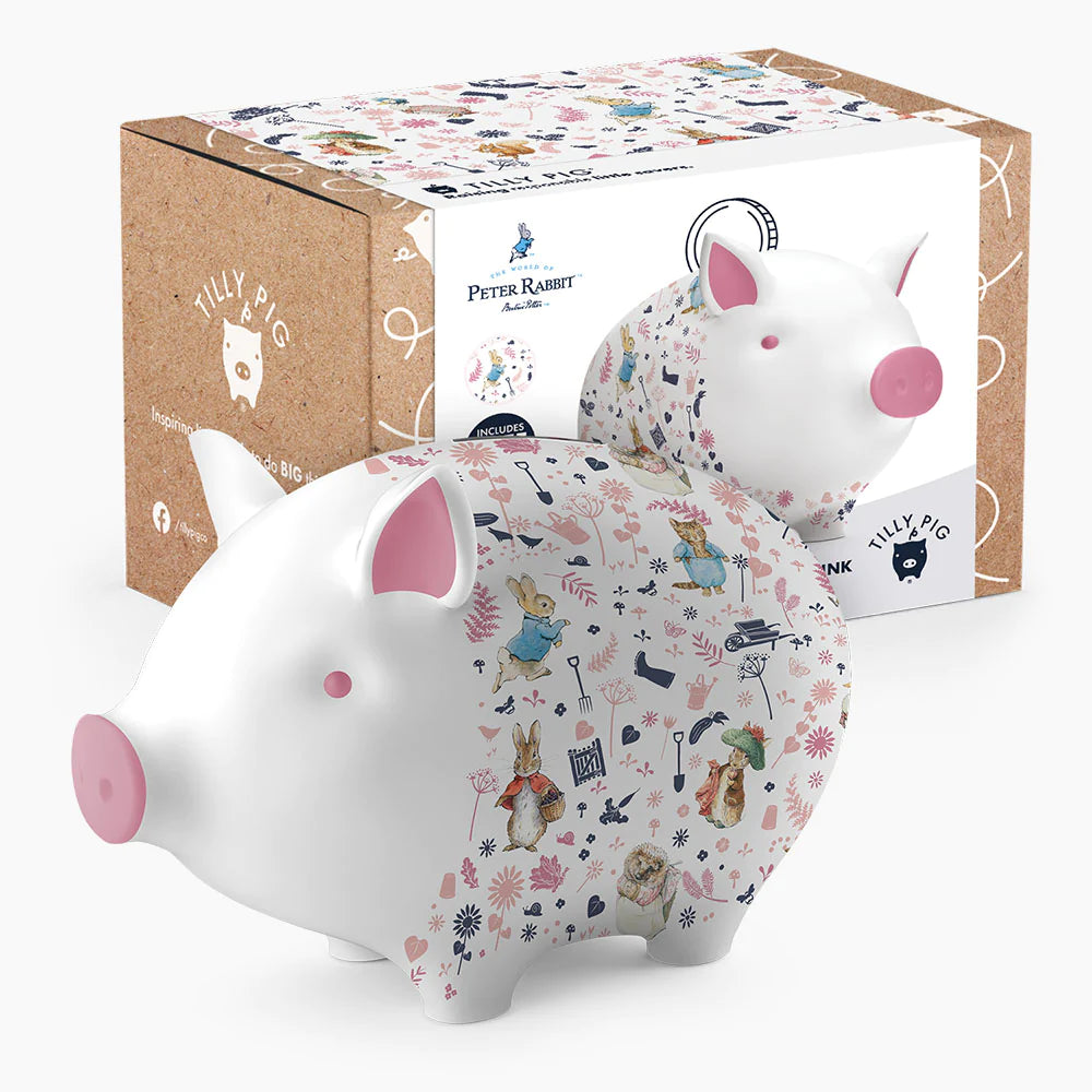 Peter Rabbit & Friends Pink Piggy Bank
