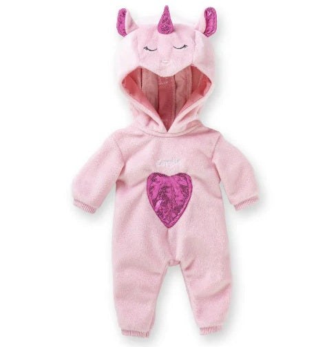 Unicorn Pyjama Jumpsuit - 36cm Girl Doll