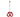 Metal Ornament - Red Dot Pretzel