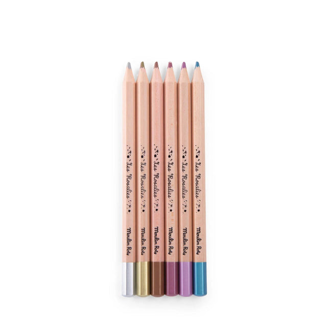 Les Rosalies 6 Metallic Colouring Pencils
