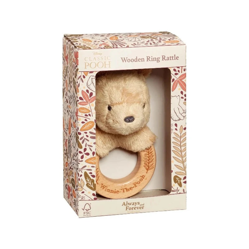 Winnie The Pooh Wooden Ring Rattle