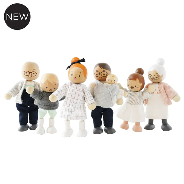 Dolls house family with baby on sale