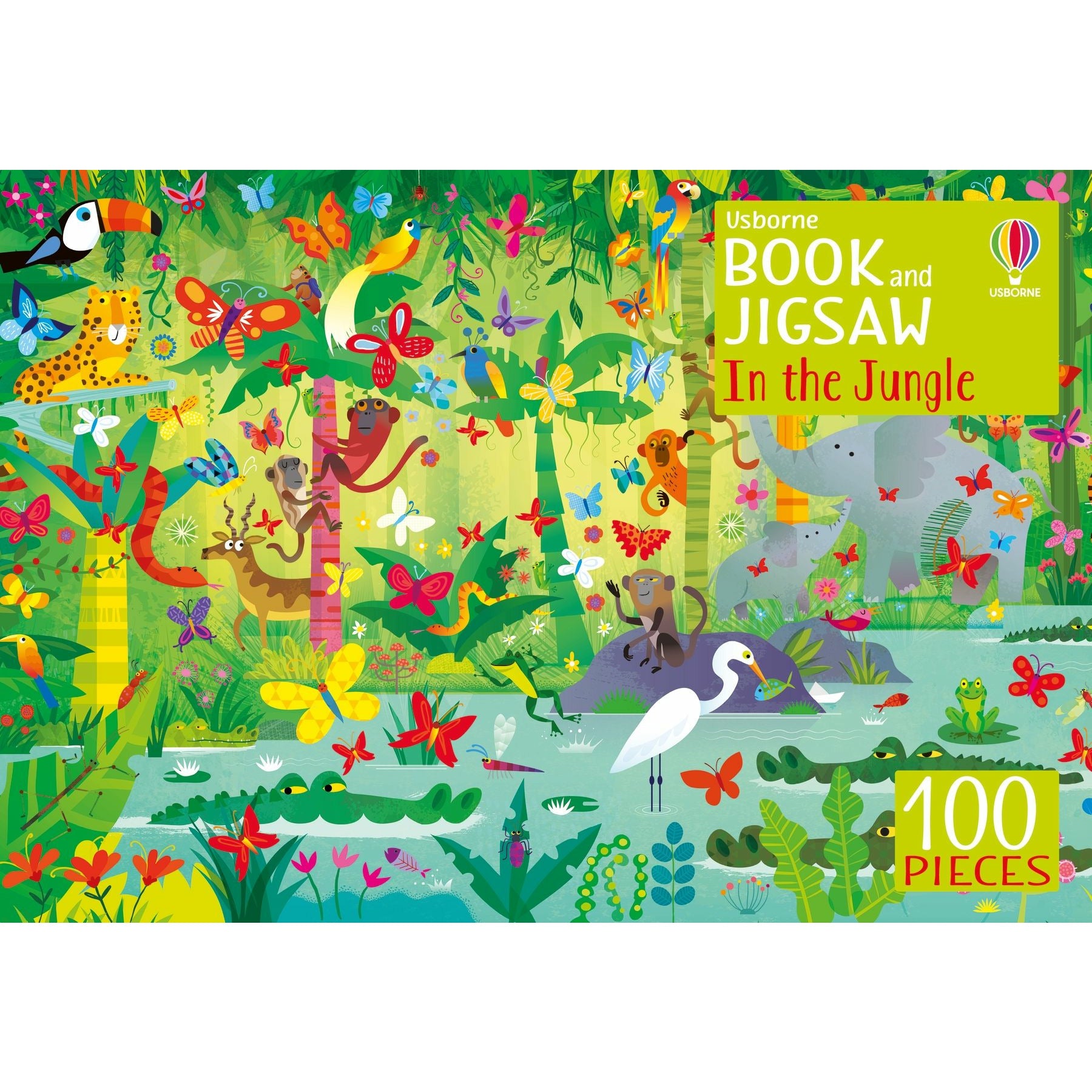 Jungle 100 piece Puzzle& Book