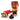 A toy set featuring a character named Rick with a red bandana and a pirate outfit, alongside a wooden structure resembling a cannon, with black balls around it, suggestive of a playset for children.