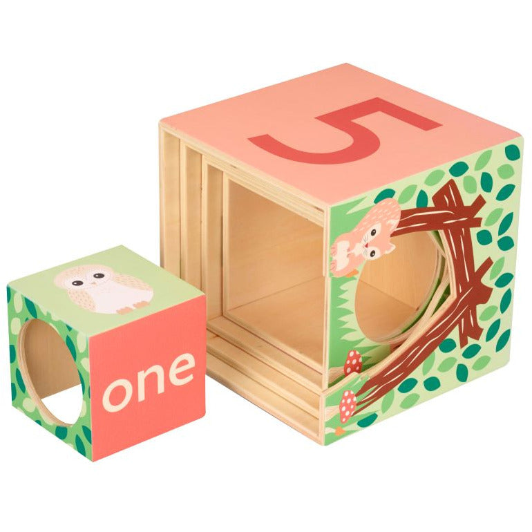 Hey Stack Cubes Woodland Stacking Cubes – Eve's Toy Shop