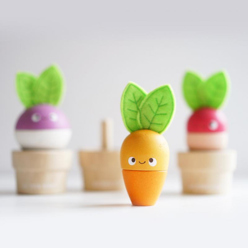 Wooden Stacking Veggies