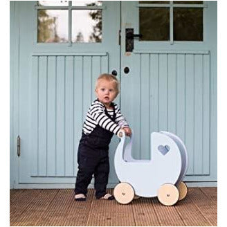Timber Prams Wooden Pram - White – Eve's Toy Shop