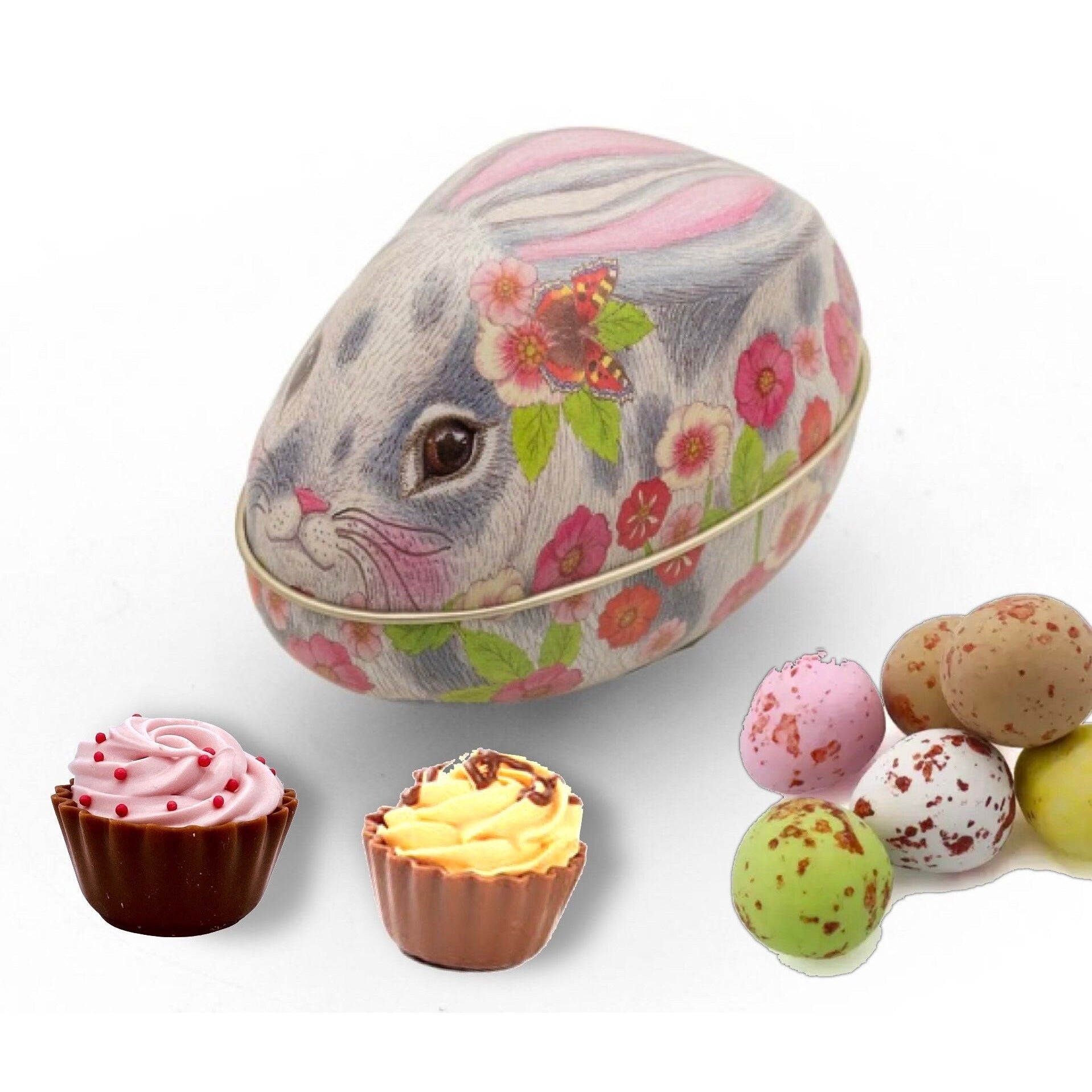 Rabbit Shaped Easter Egg Tin.