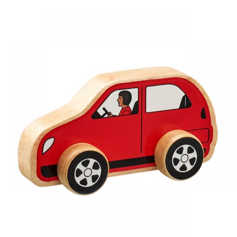 Wooden Red Car.